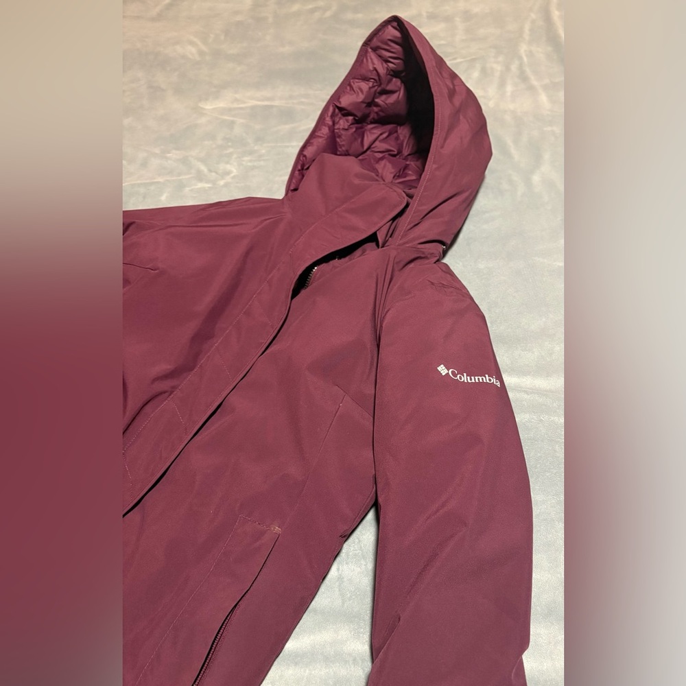 Columbia Women's Hillsdale Reversible Parka, Waterproof/Breathable,XS, Rich Wine
